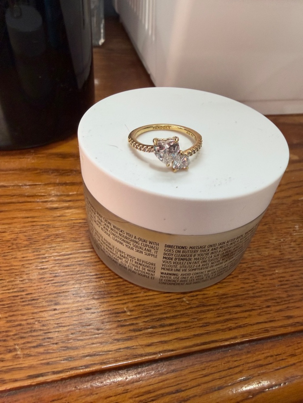 Pandora Two Sparkling Heart Ring